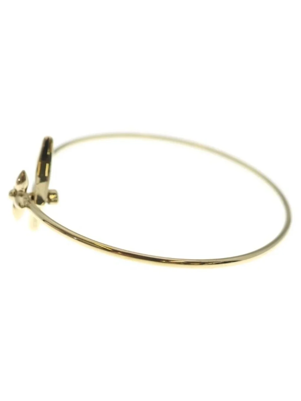Louis Vuitton Bracelet Rigid LV Flower Glam Bangle Gold